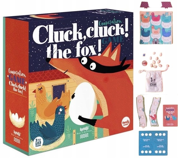 Gra planszowa Rodzinna Puk Puk, tu lisek! Cluck Fox Gra Obserwacyjna Lisek