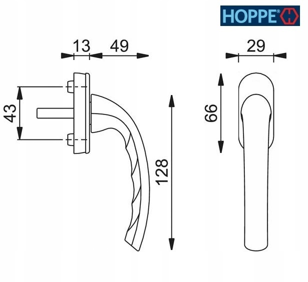 KLAMKA OKIENNA HOPPE TOKYO F4 Kod producenta 7691