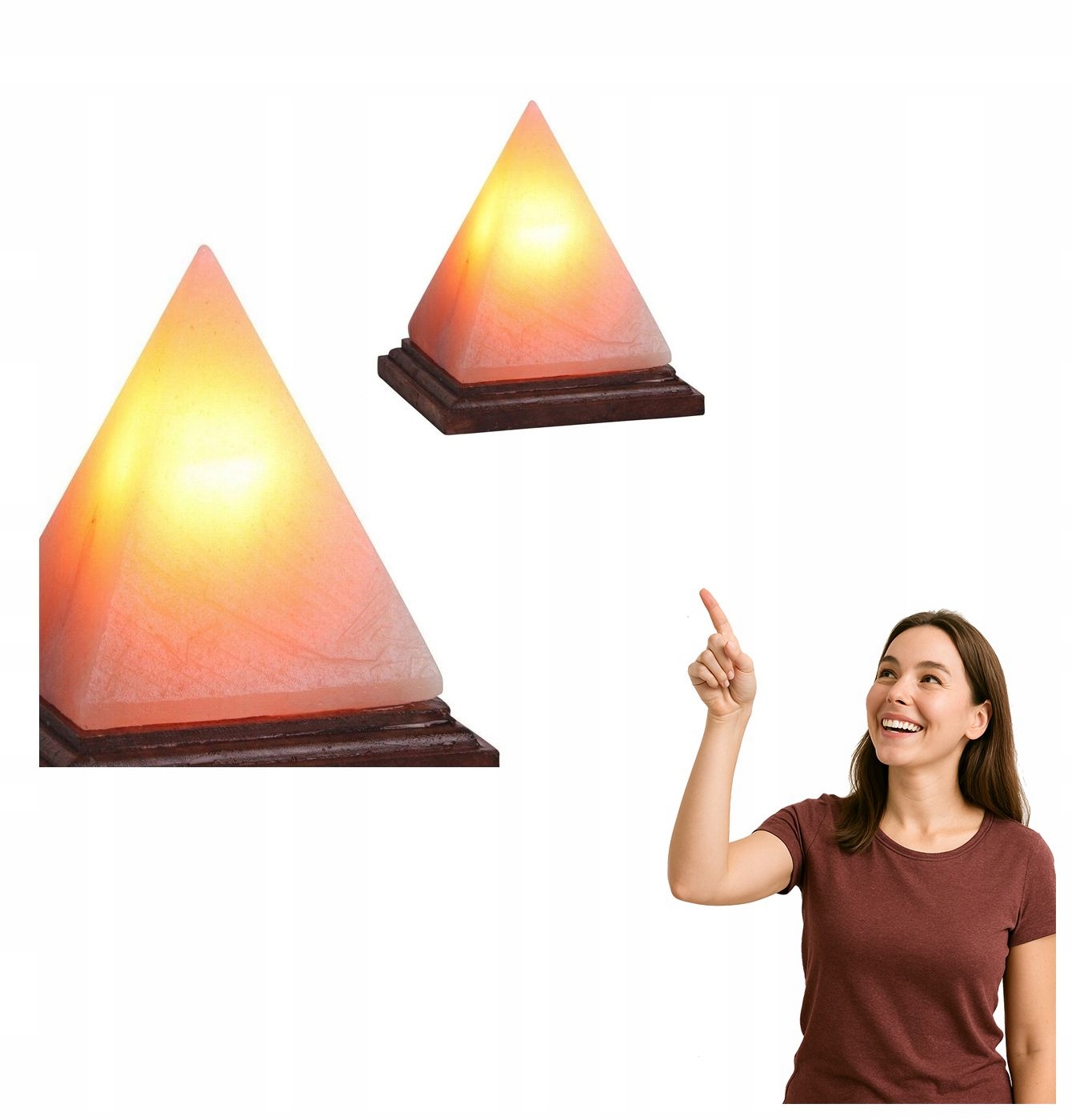 Dekorativní stolní lampa solná pyramida Vesuvius 4096 Rabalux