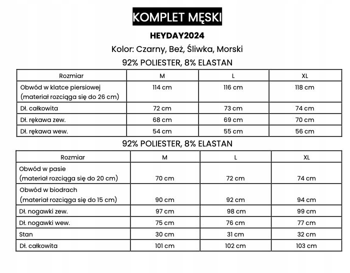Komplet męski OLAVOGA HEYDAY 2025 morski L Rozmiar L