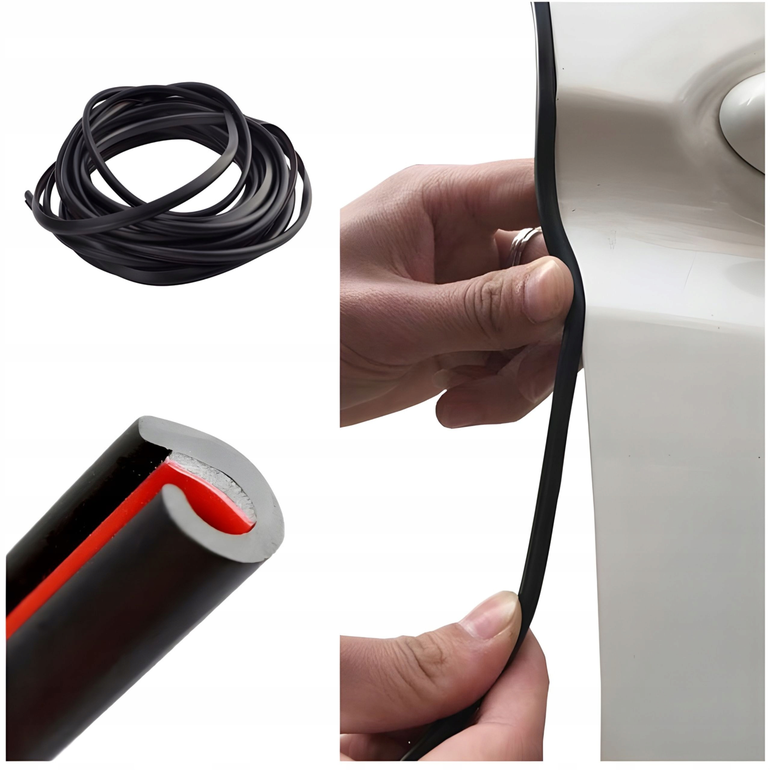 Osłona krawędzi drzwi samochodu KarKraft czarna 5 m