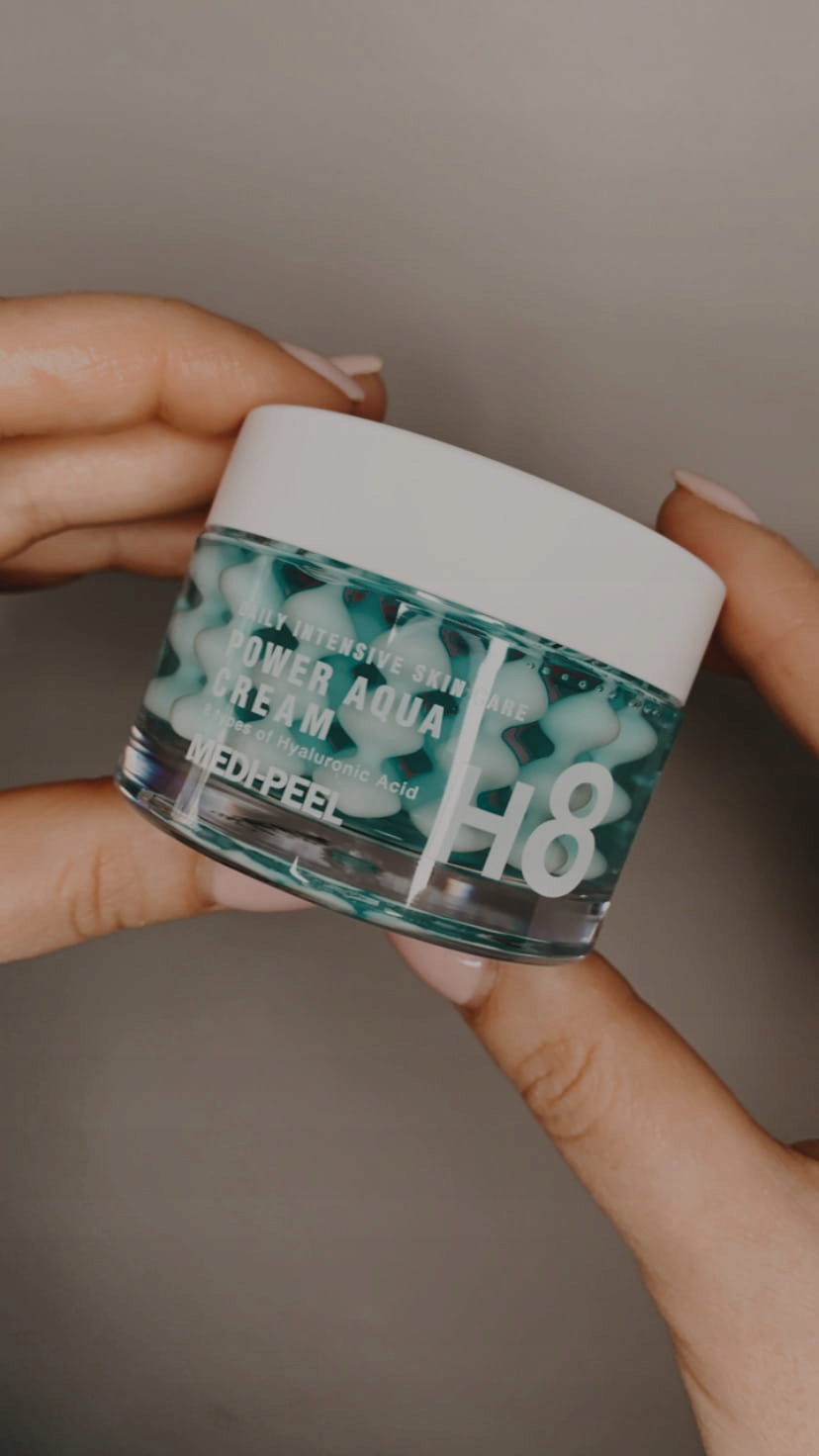 MEDI-PEEL Power Aqua Cream 50 g - nawilżający krem-żel z kapsułkami hialuronowymi — 5