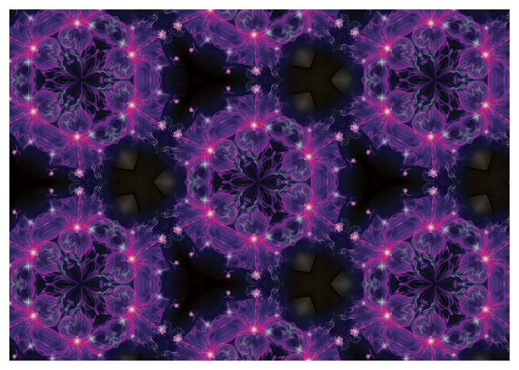 Fototapeta Fialové mandaly Květiny Růžovo-fialová magie 350x250 lepidlo