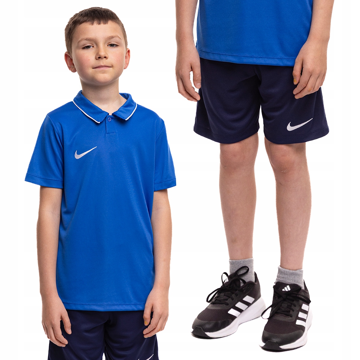Strój Dziecięcy Nike Zestaw Koszulka Polo Spodenki Dri-FIT Park 26 roz. XL