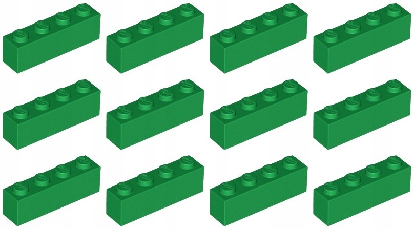 

Lego 3010 Klocek 1x4 zielony (20g) 12 szt