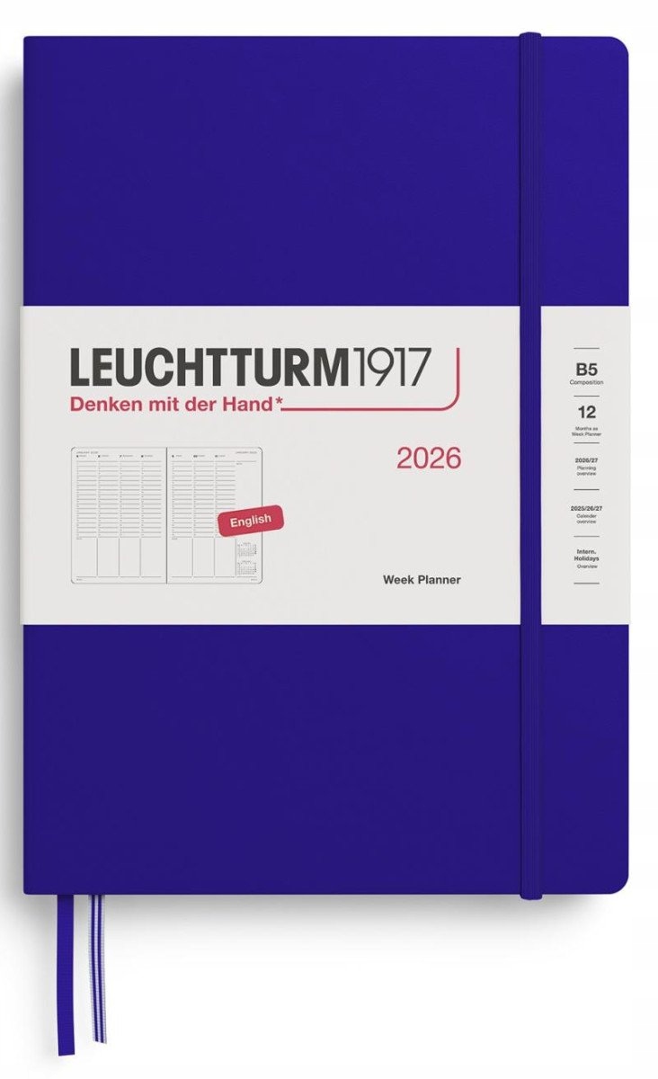 LEUCHTTURM1917 372649 weekkalender & notitieboek Composition (B5) 2026, inkt, Engels