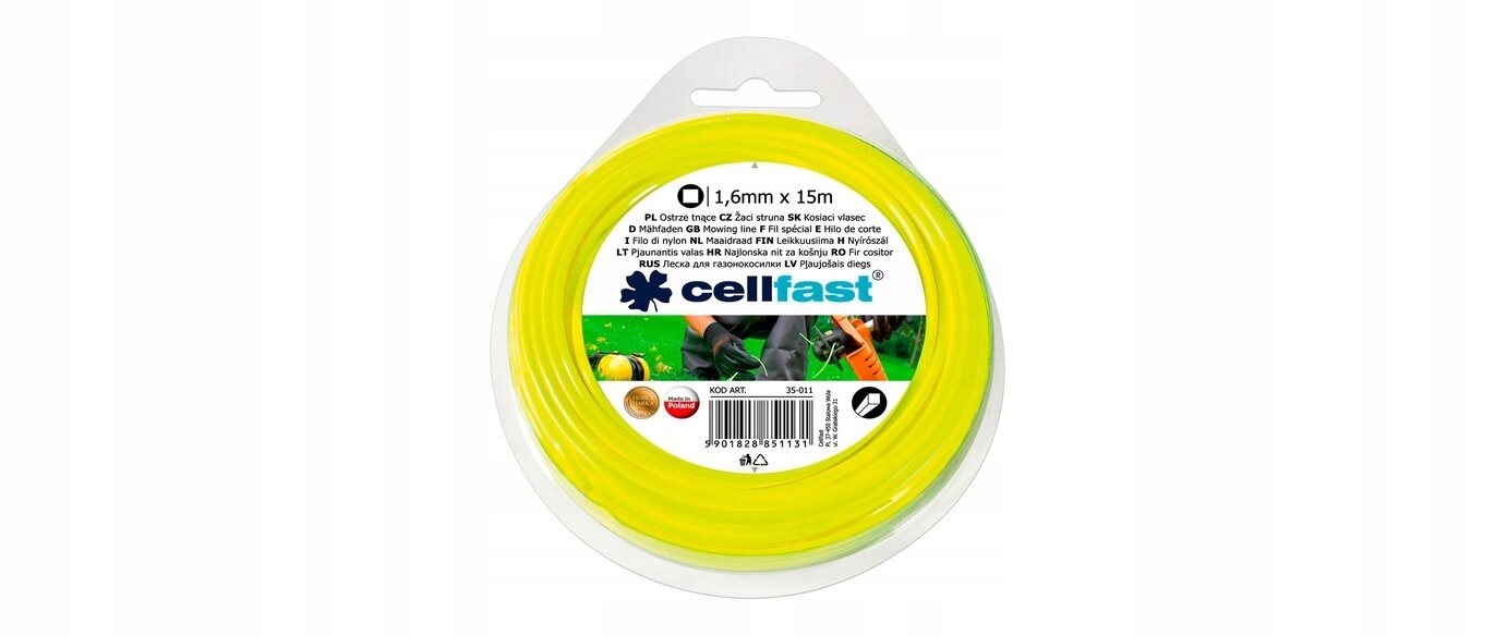 

Żyłka tnąca Cellfast Standard 1,6mm x 15m 35-011