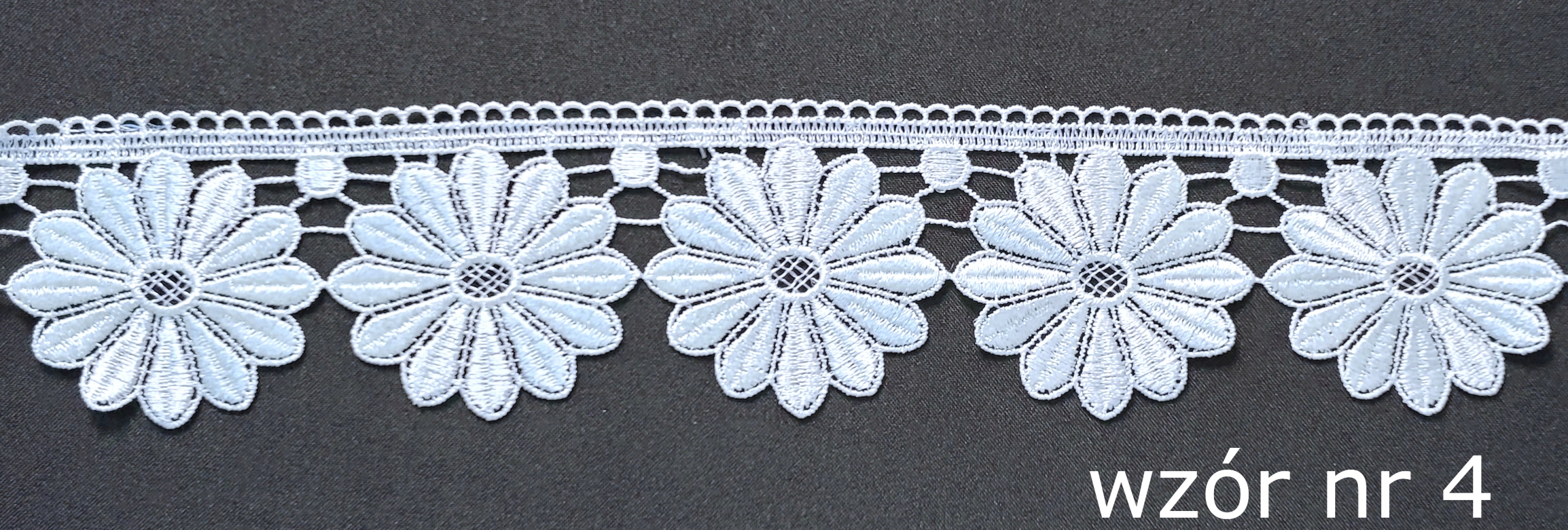 GIPIURA KORONKA DO FIRAN OBRUSÓW 8cm, ROLKA 28mb.