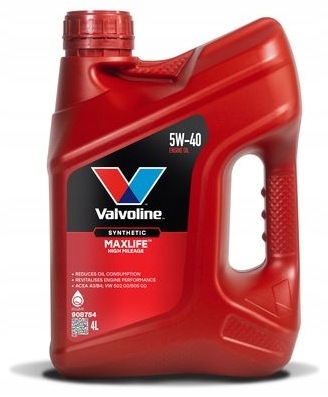 Valvoline 908754 Olej silnikowy 4+3 908753 Maxlife Synthetic 5W40