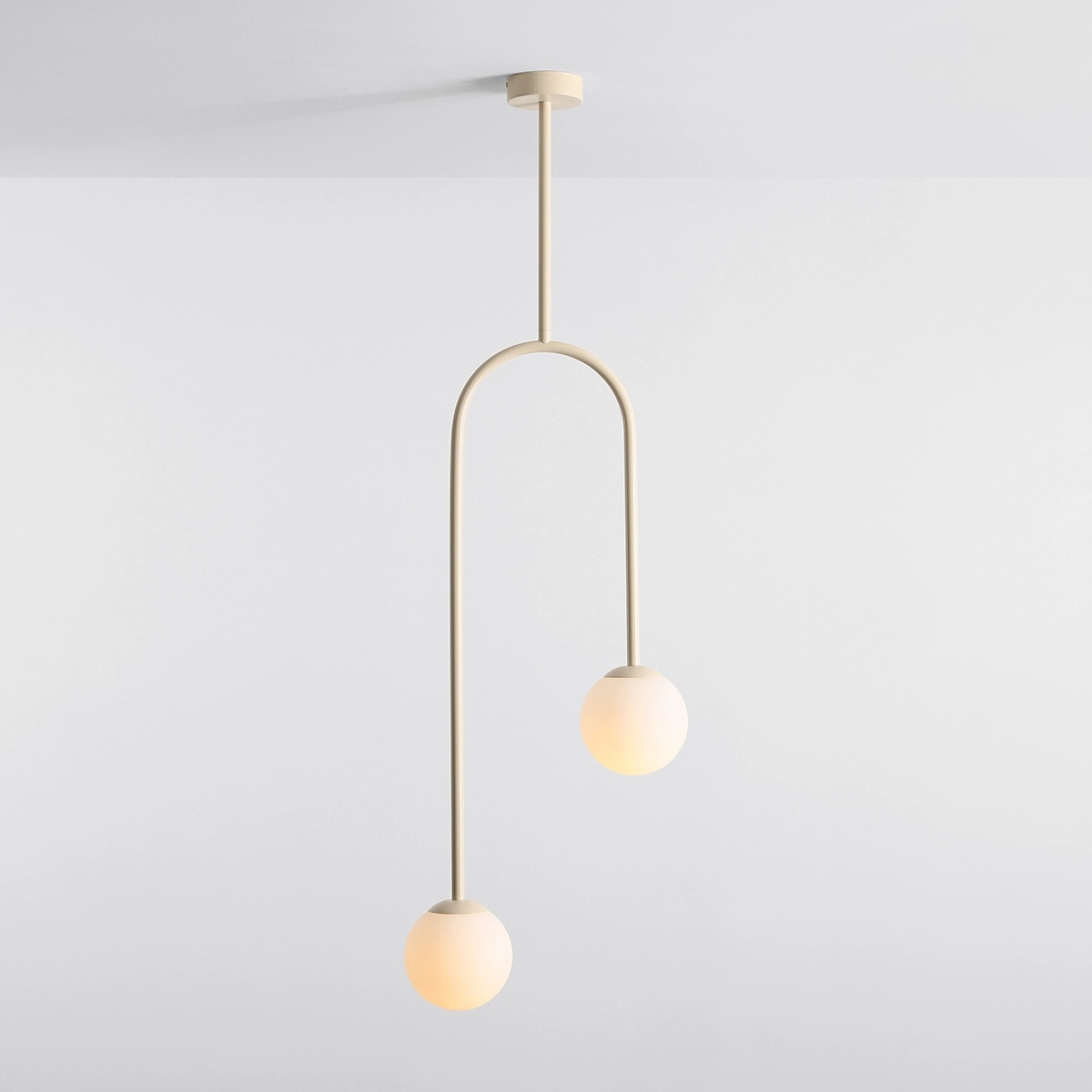 Kremowa lampa wisząca 2xE14 Aldex 1088PL_H9
