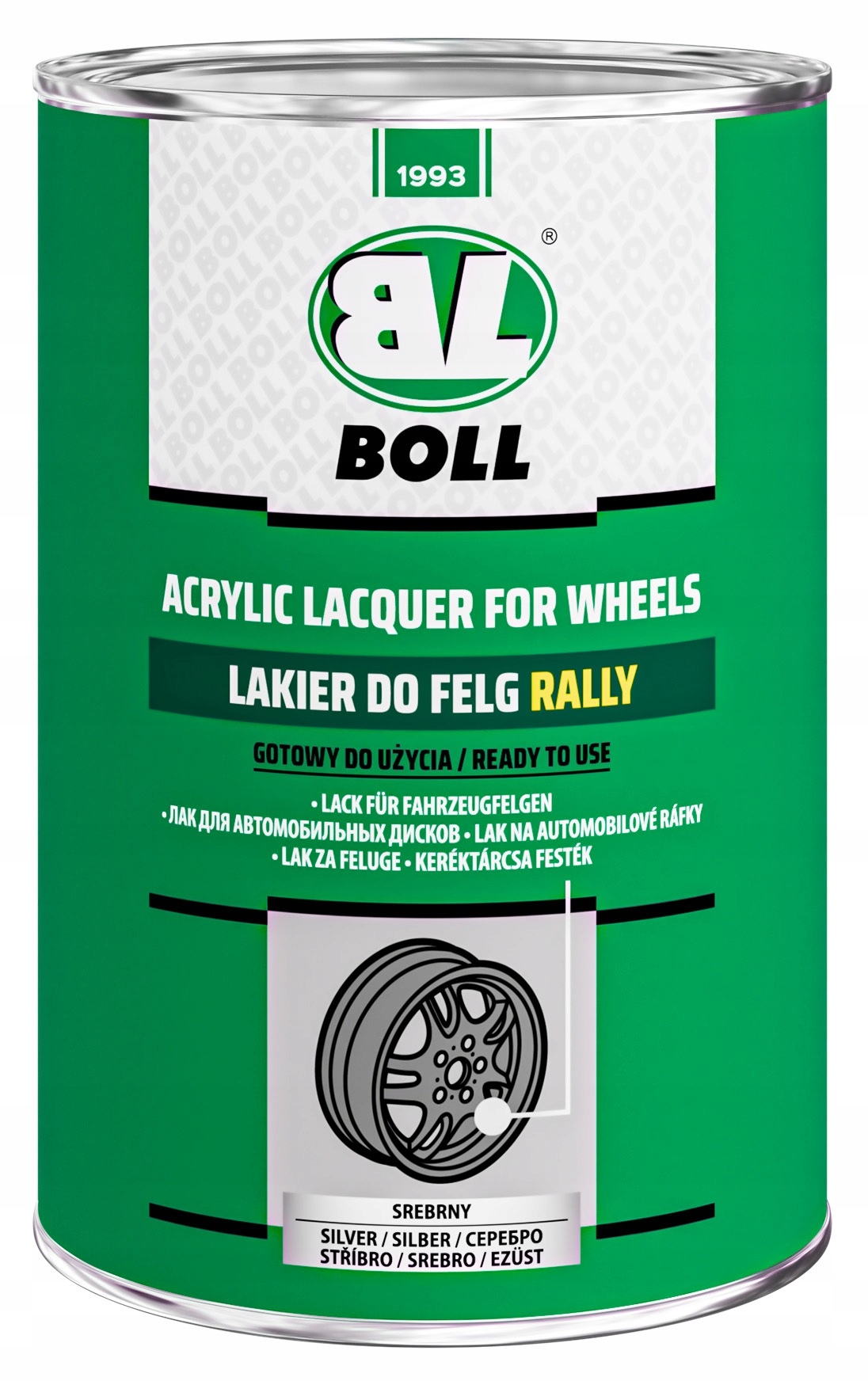 Boll lakier do felg samochodowych Srebrny 1000 ml
