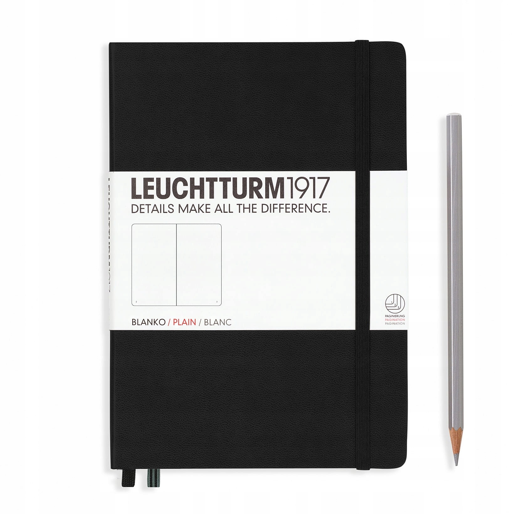 Notatnik Leuchtturm1917 Medium A5, Gładki, Czarny