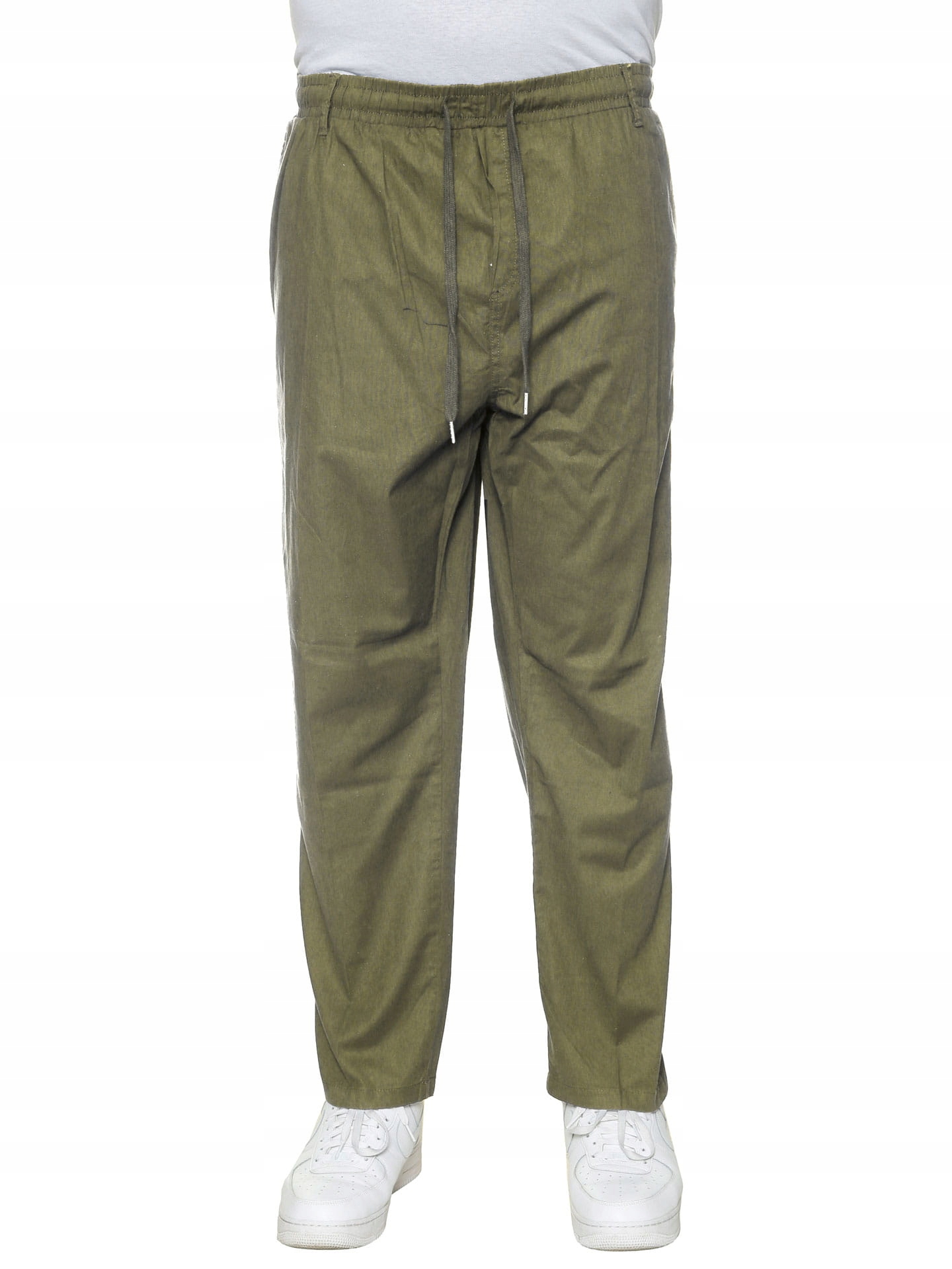 Velké lněné kalhoty Khaki Maxfort