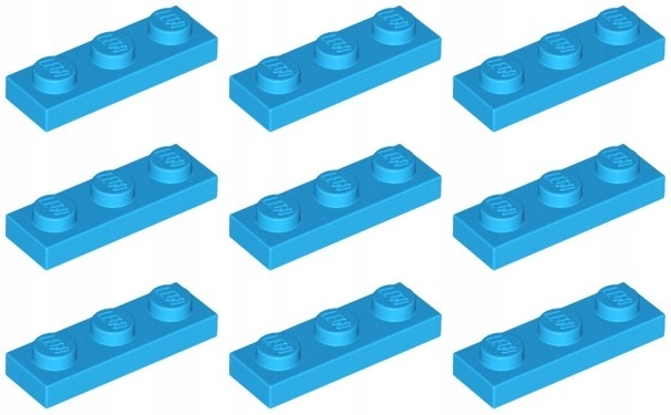 

Lego 3623 Płytka 1x3 lazurowa ciemna (5g) 9 szt.