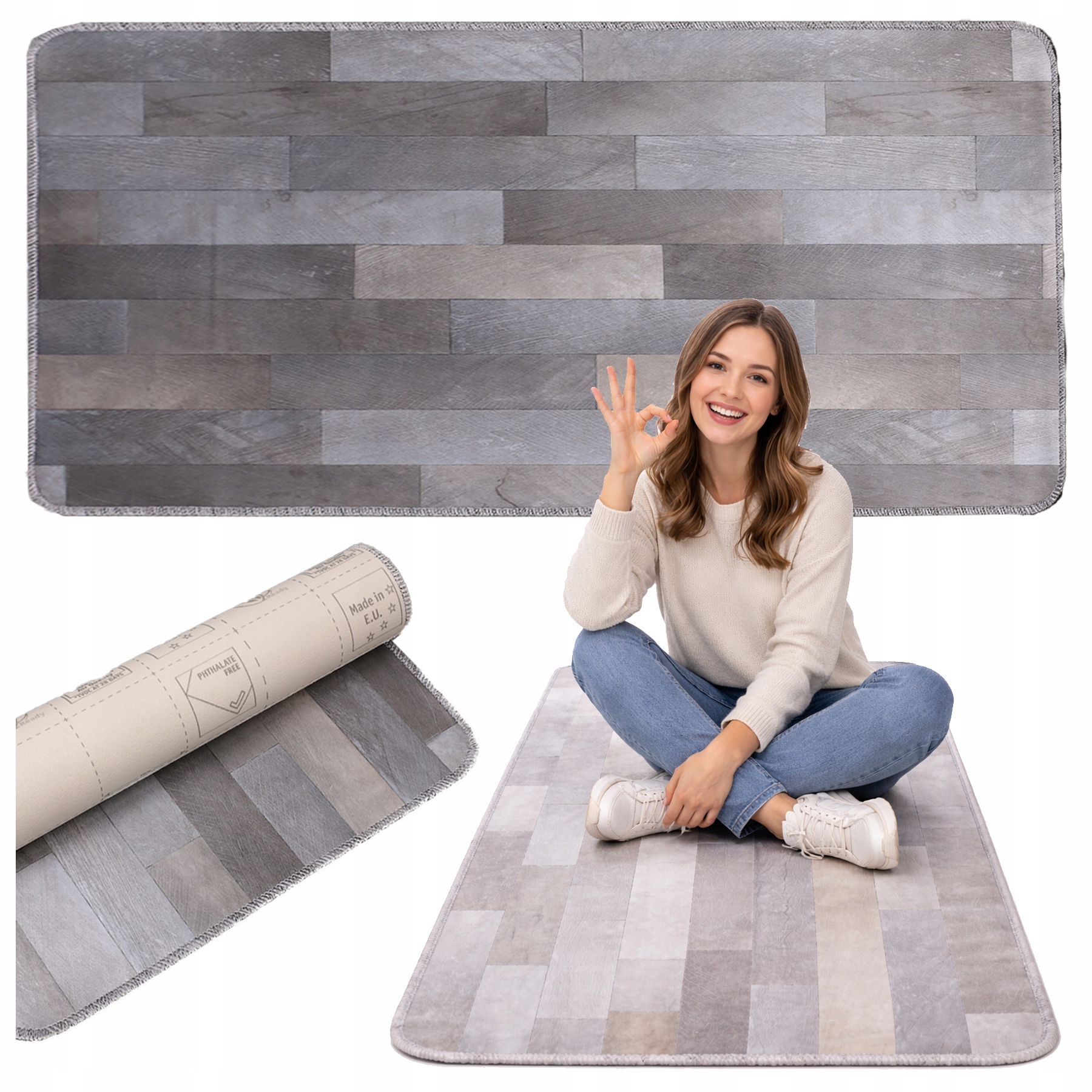 Koberec Běhoun 70x200 Pvc podložka voděodolná, protiskluzová, teplá, obšitá