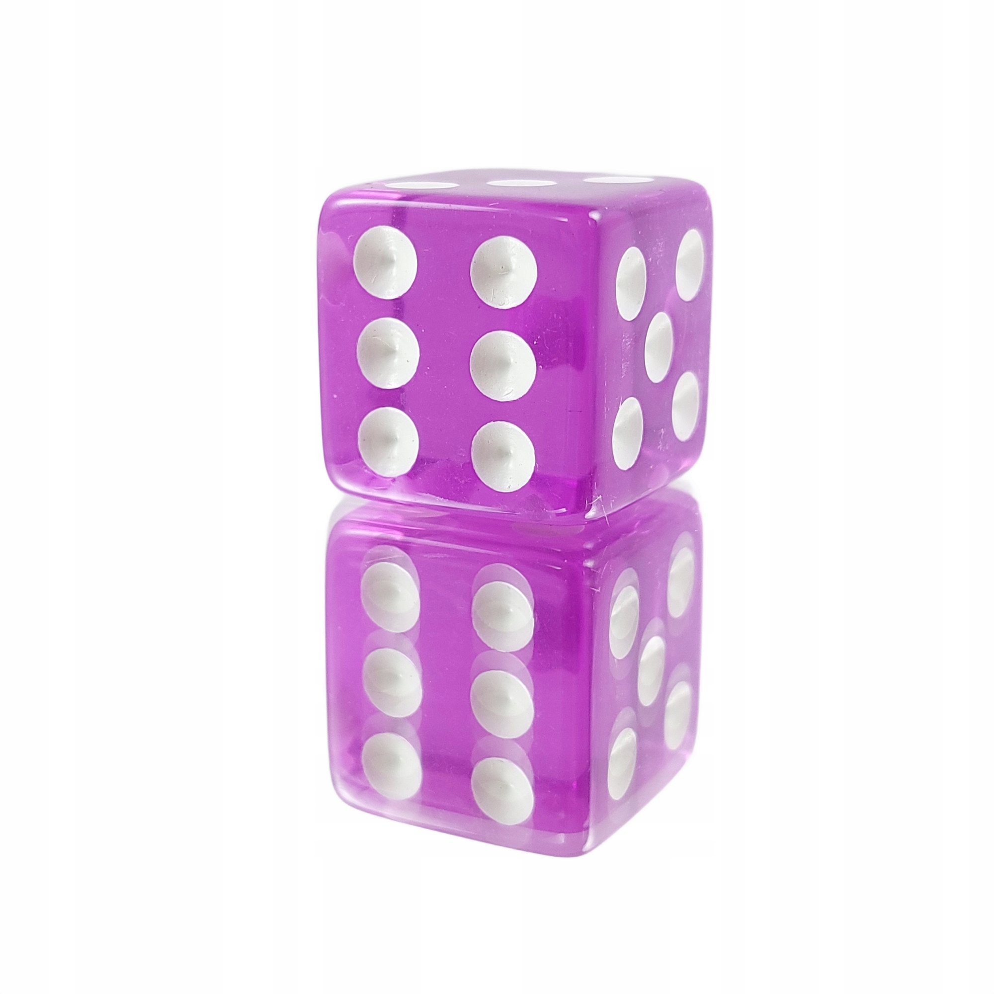ZESTAW 2 KOSTEK K6 RPG KOŚĆ SZEŚCIOŚCIENNA CZARUJĄCE FIOŁKI 1,8 CM Liczba ścian 6