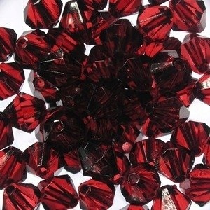 Kryształki Plastik Diament Burgund 14MM 8SZT