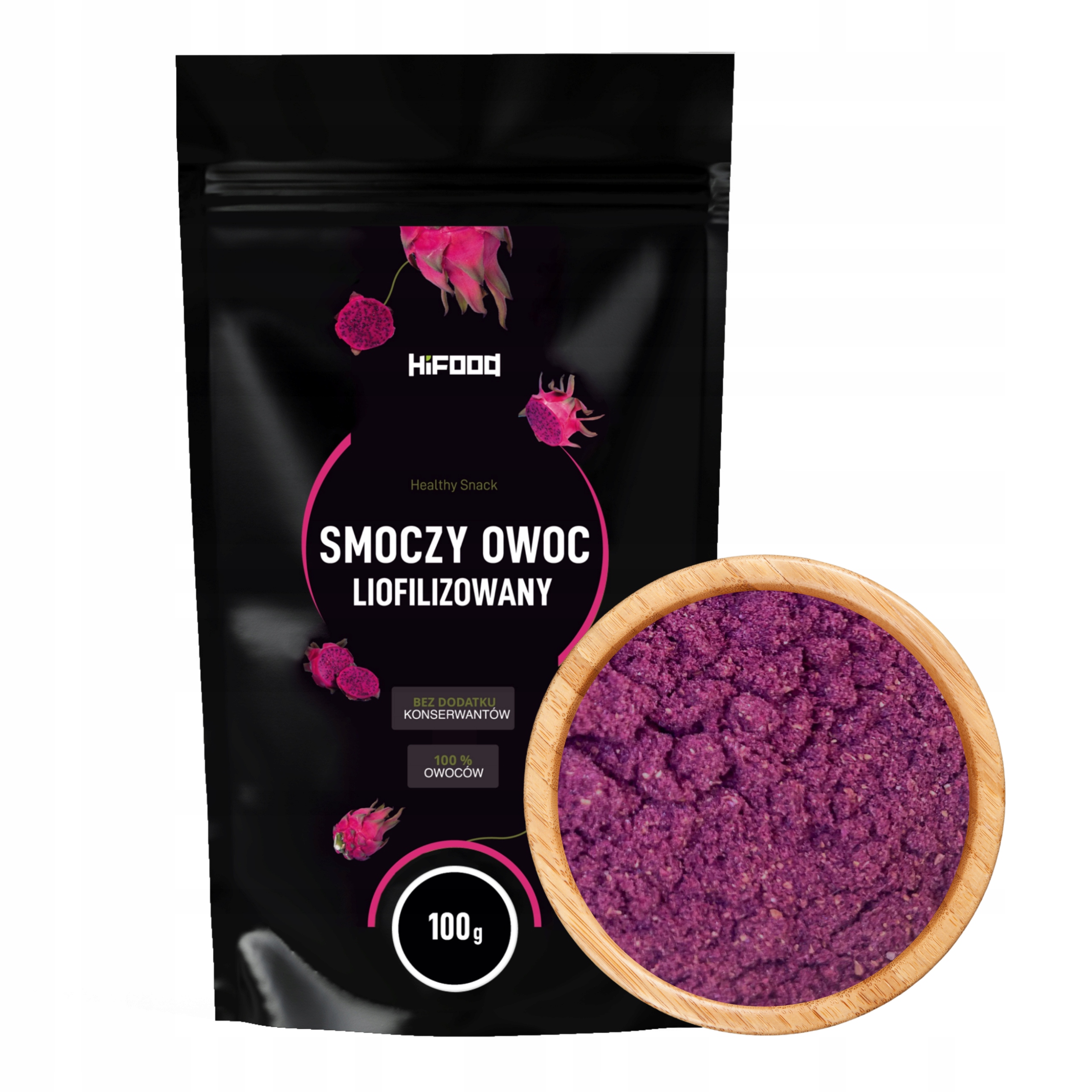 Smoczy Owoc Pitaja Liofilizowana 100% Proszek Dragon Fruit 100g HiFOOD