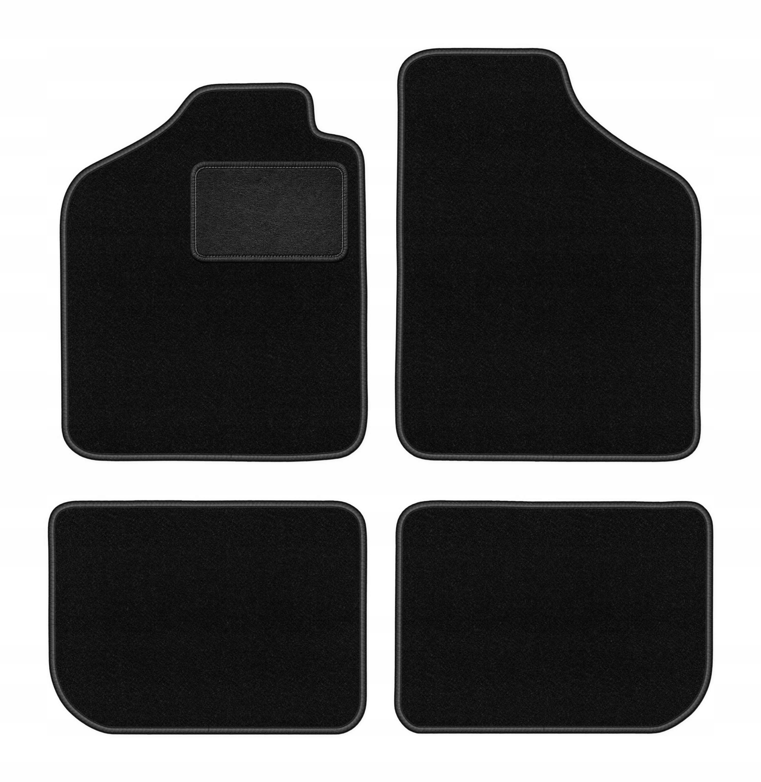 Velurové koberce pro Fiat Uno 1983-2001 komplet Lux černé 4 ks