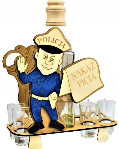

Policjant ...Karafka z kieliszkami