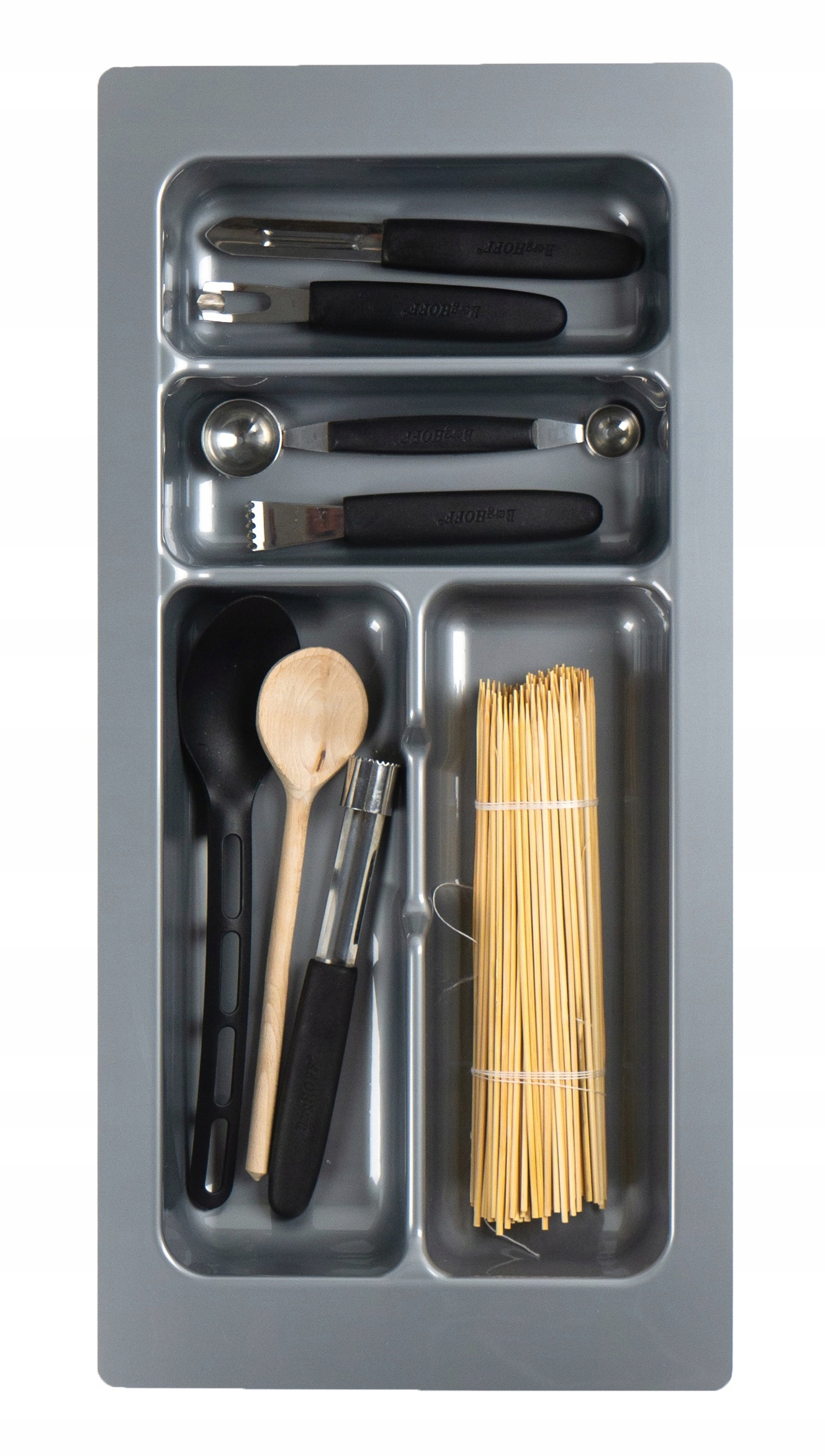 

Wkład Na Sztućce Organizer Do Szuflady 30cm Szary