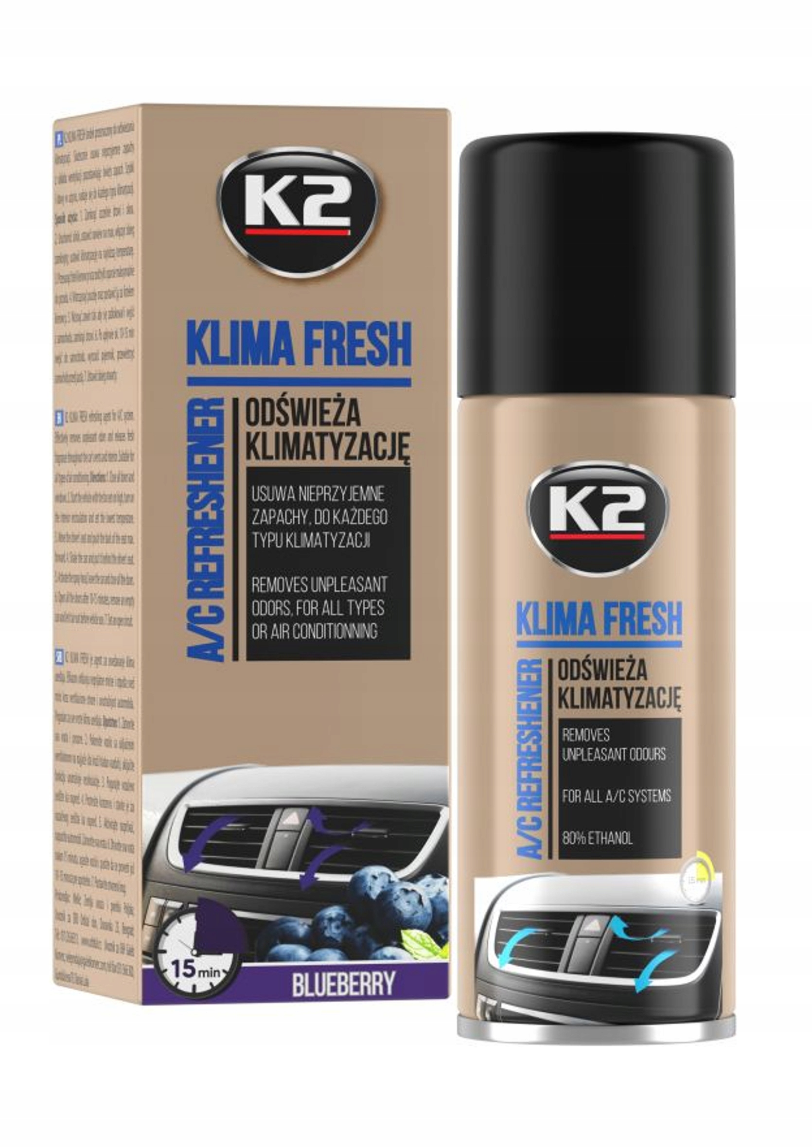 

K2 Klima Fresh Odświeżacz Klimatyzacji Blueberry