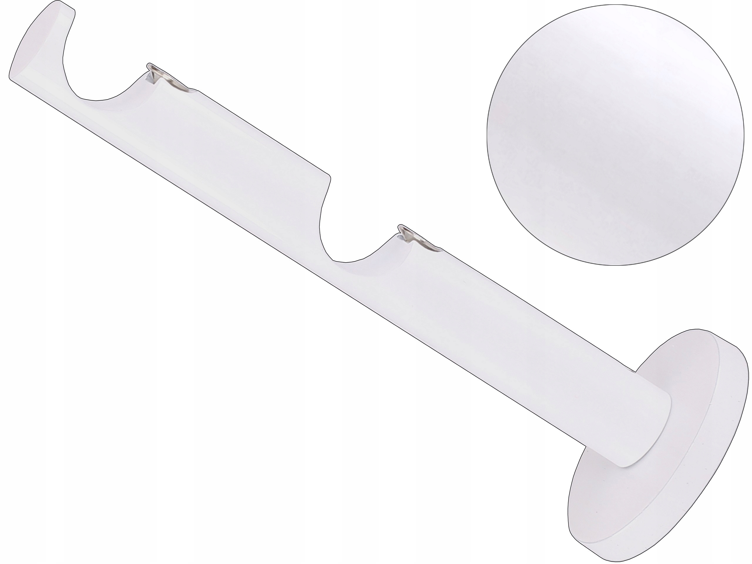 

19+19 mm Wspornik Podwójny karnisz Trendy Biały