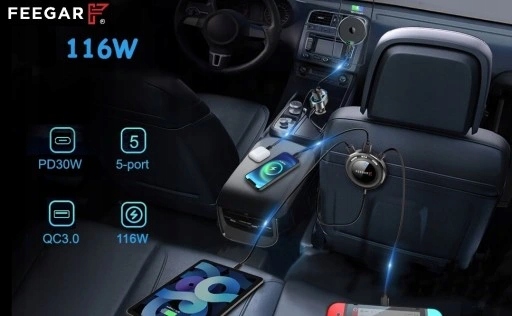 ROZDZIELACZ GNIAZDA ZAPALNICZKI FEEGAR 12-24V 5USB Producent inny