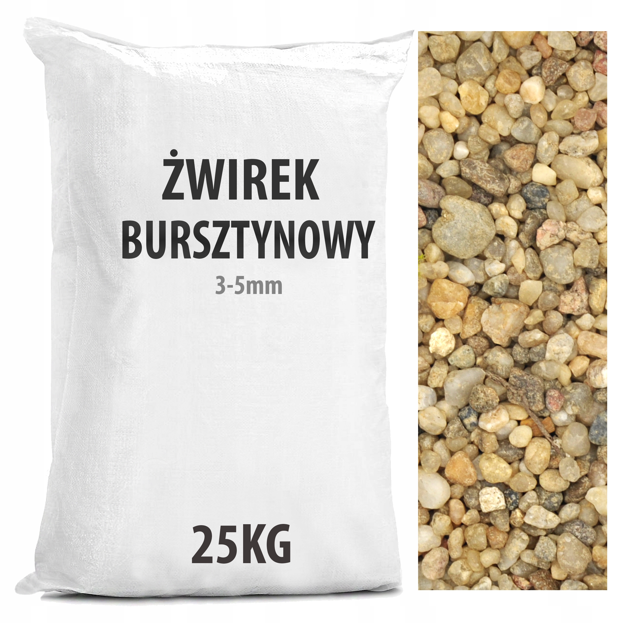 

Bursztynowy Żwirek Żwir do Ogrodu Dekoracji 25KG