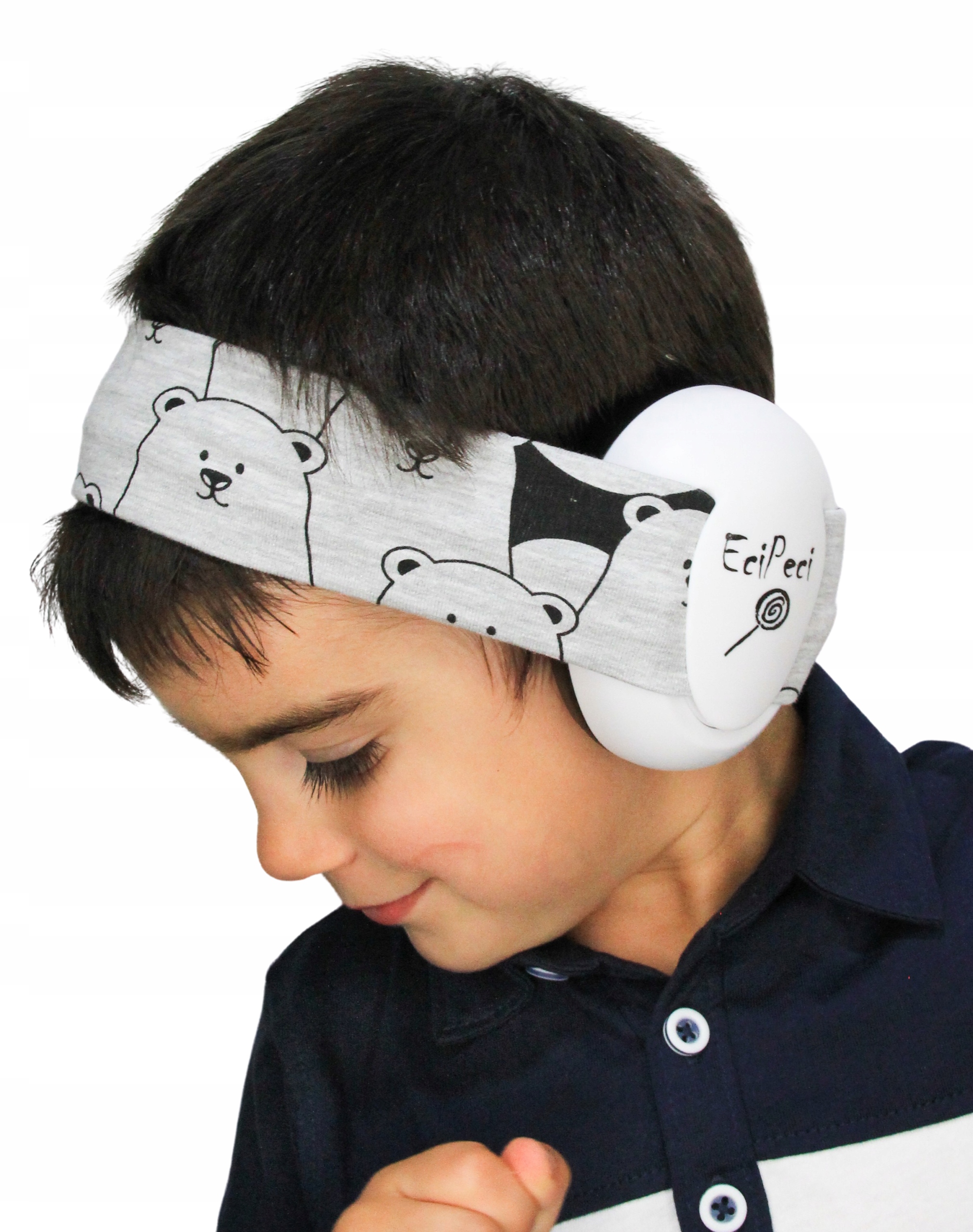 EciPeci SŁUCHAWKI WYGŁUSZAJĄCE OCHRONNE DLA DZIECI Kolor odcienie szarości i srebra