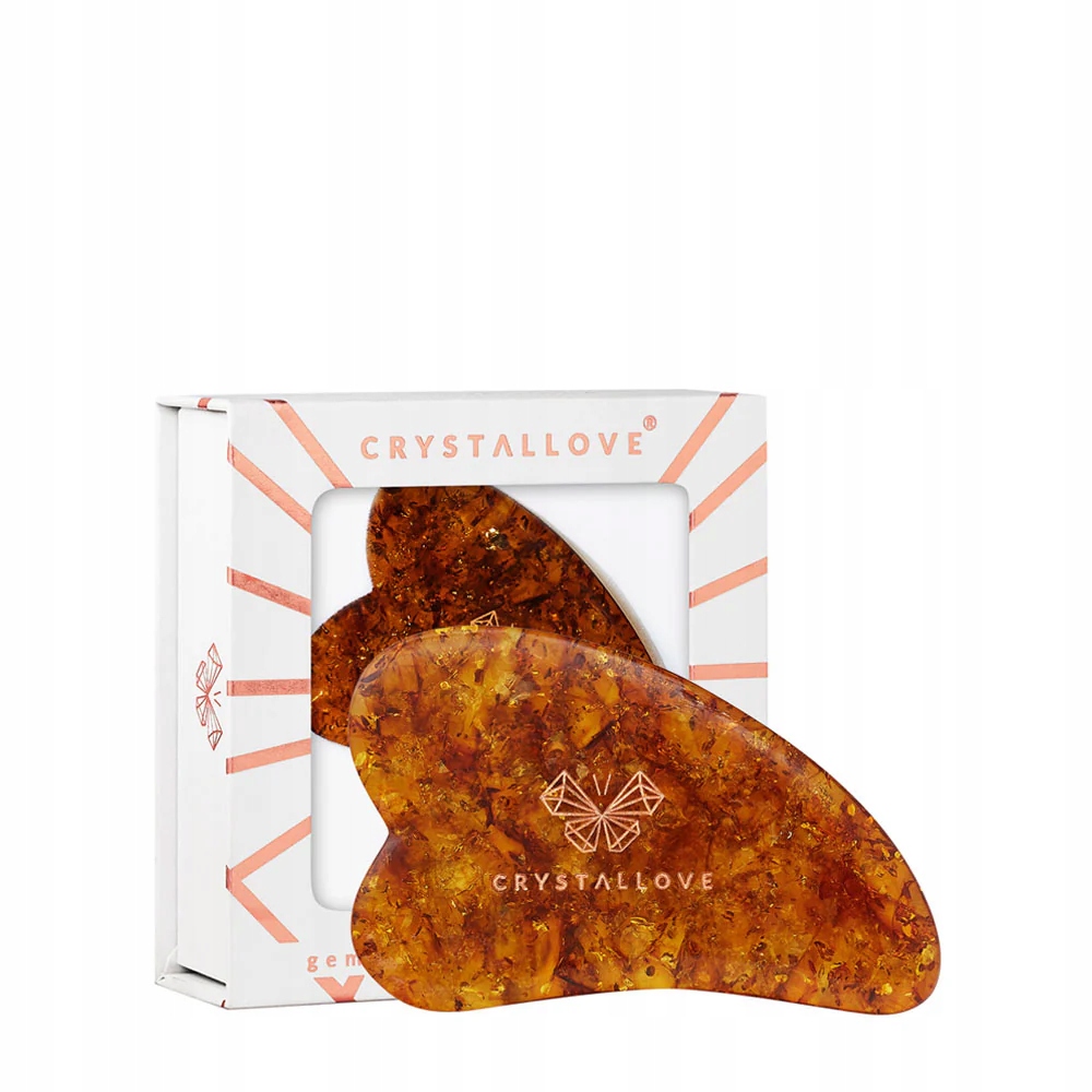 Crystallove Destička gua sha z jantarového koňaku