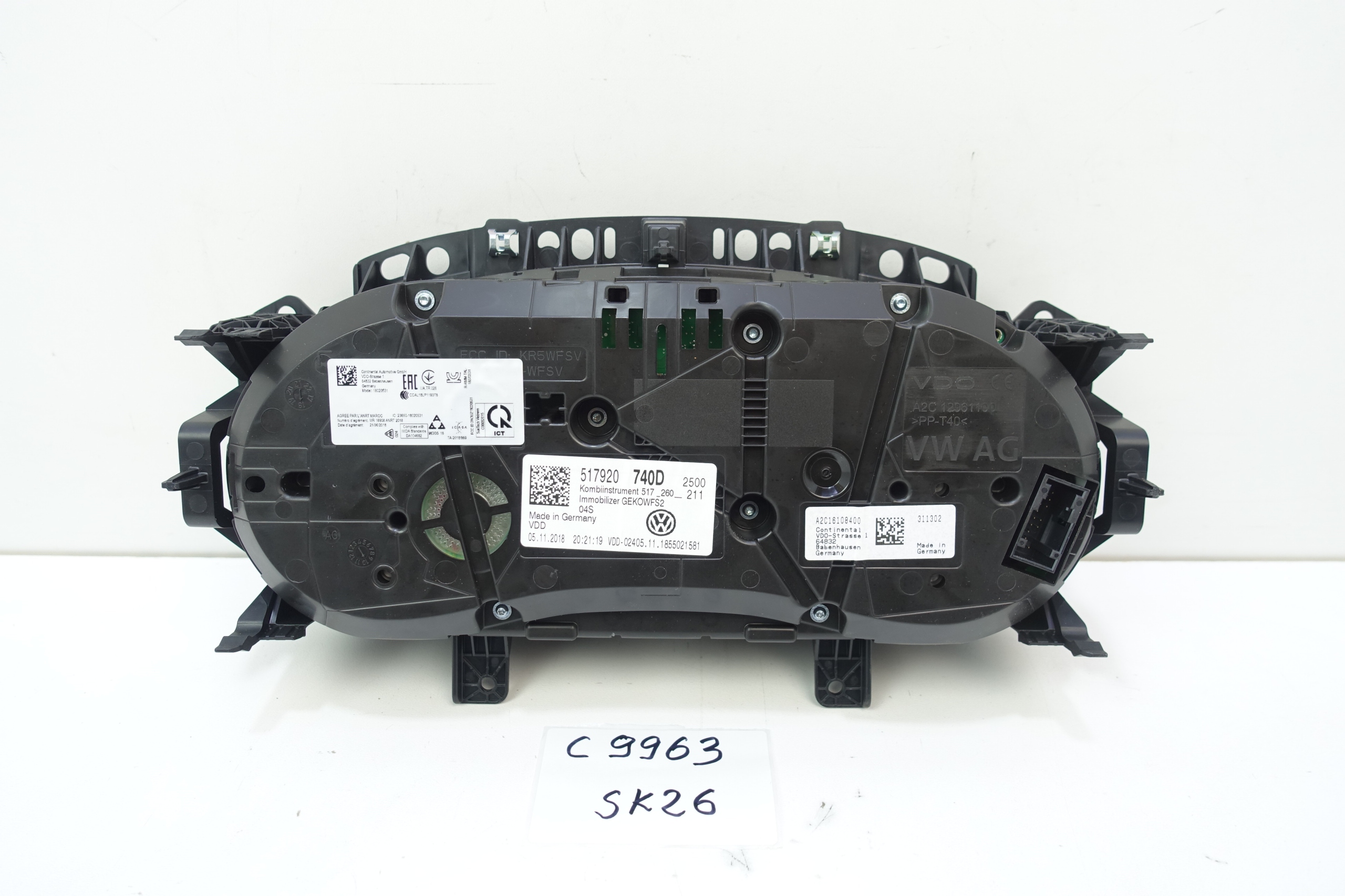 dials dials VW GOLF VII 7 5G 60862KM 5G1920740D