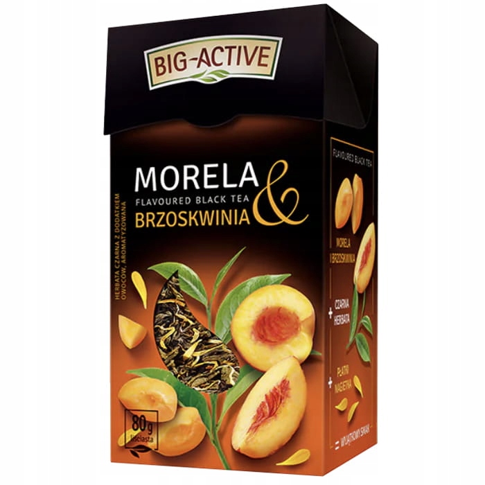 7 x Big-Active Broskev Meruňka černý čaj 80 g