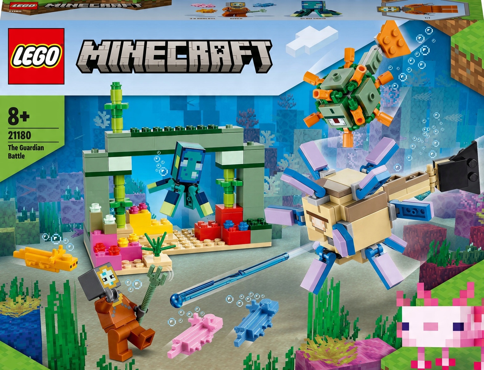 

Lego Minecraft Walka Ze Strażnikami 21180 Klocki