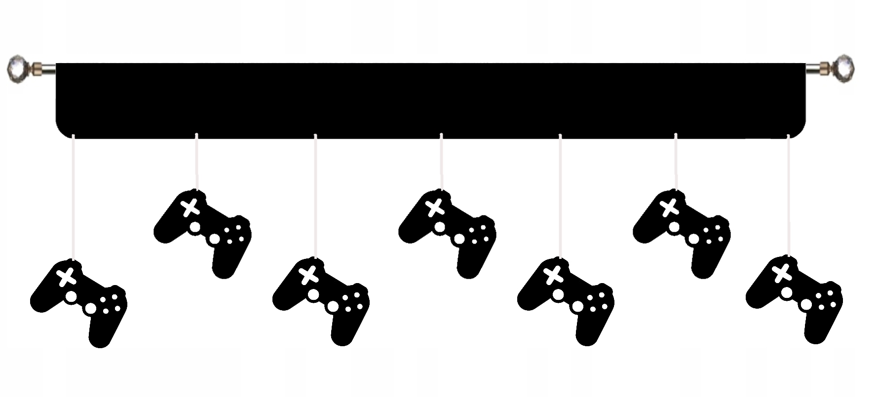 Firana nowoczesna Panel pady Game Gamer dla gracza młodzieżowa Gra 200