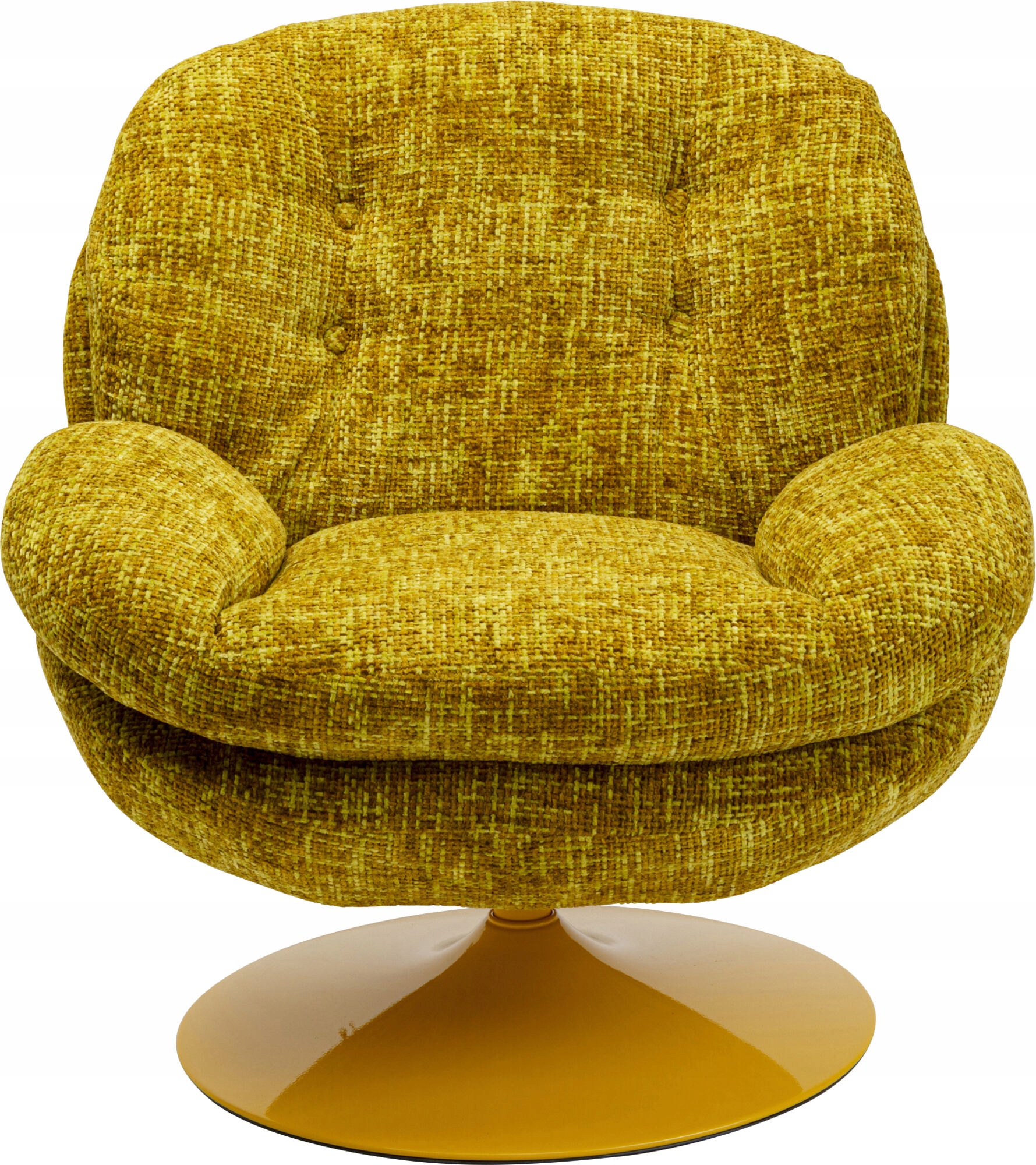 Kare Design Fotel obrotowy Cosy żółty