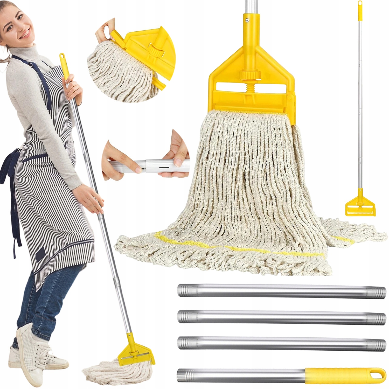 Levně Průmyslový Mop Pro Zametání Dust Do Domu, Garáže, Opakovaně Použitelný