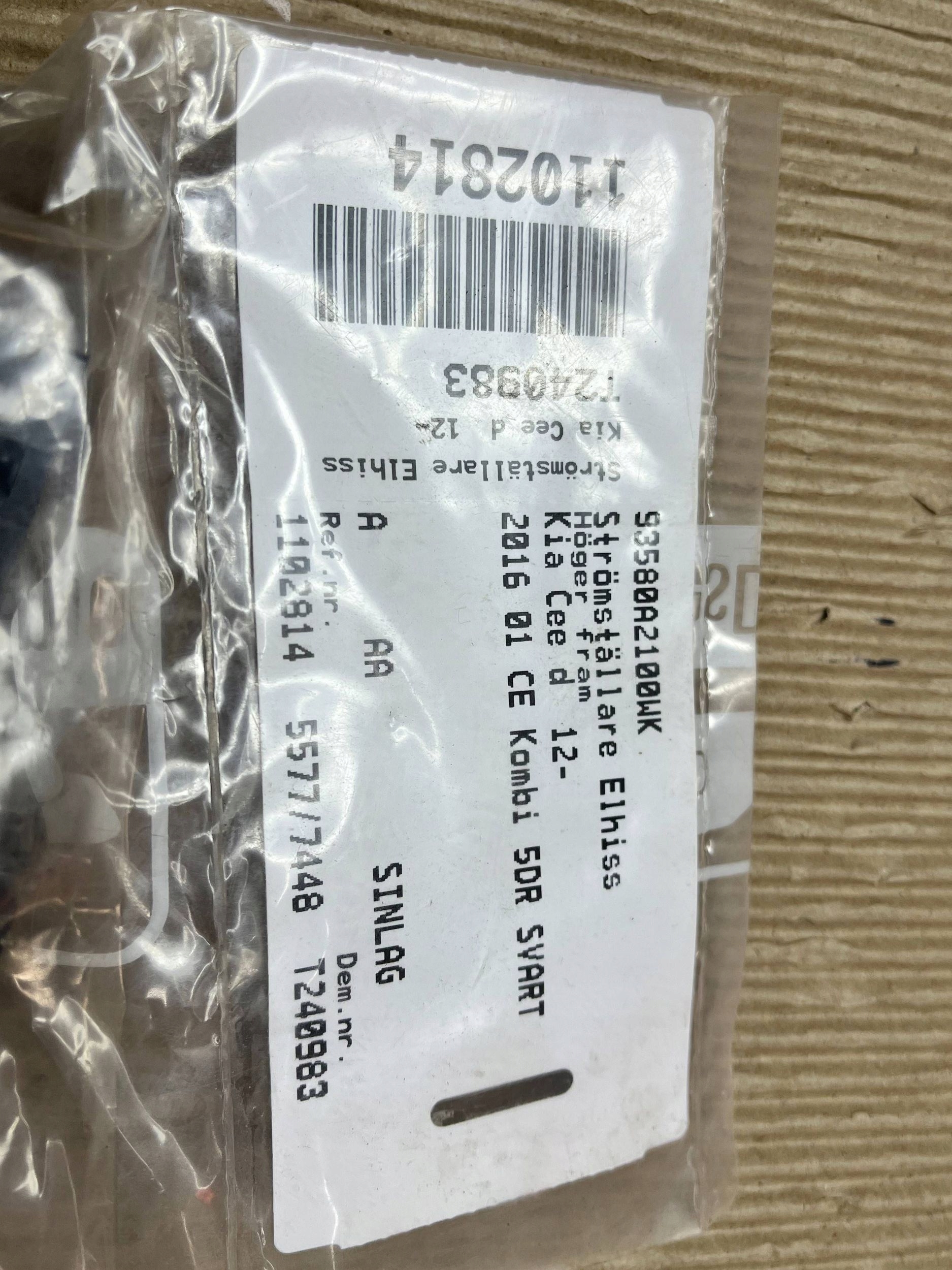 window control switch KIA Ceed 93580A2100WK