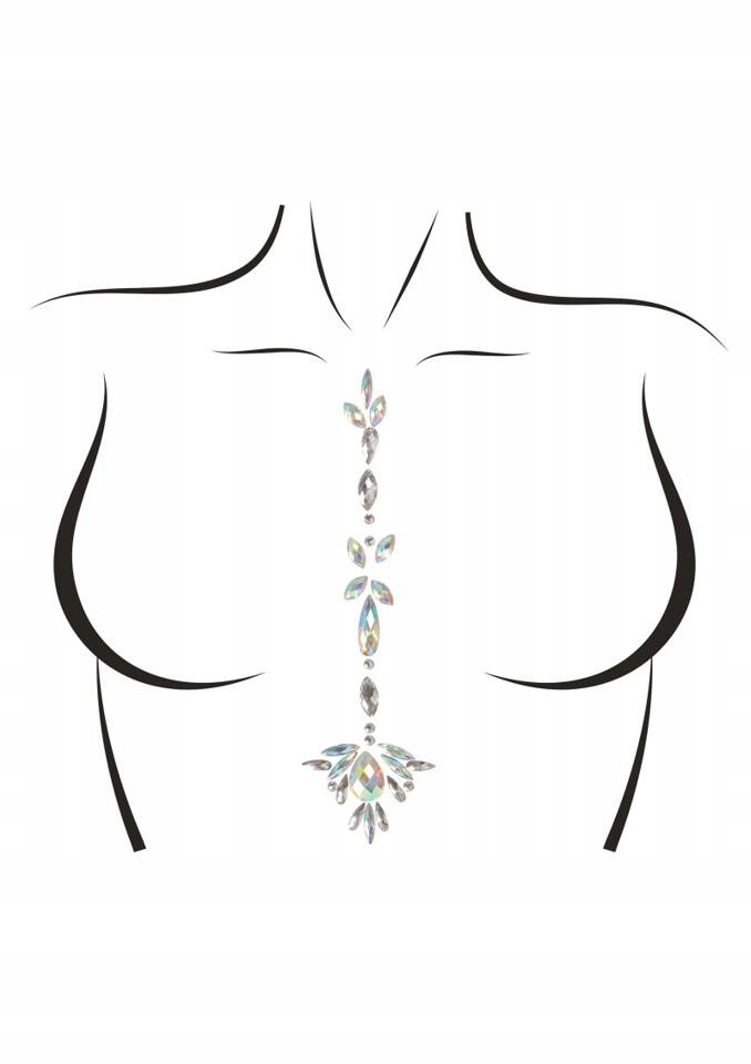 2x Leg Avenue Jade Jewels Samolepící zirkony ozdobné na tělo, opaliz