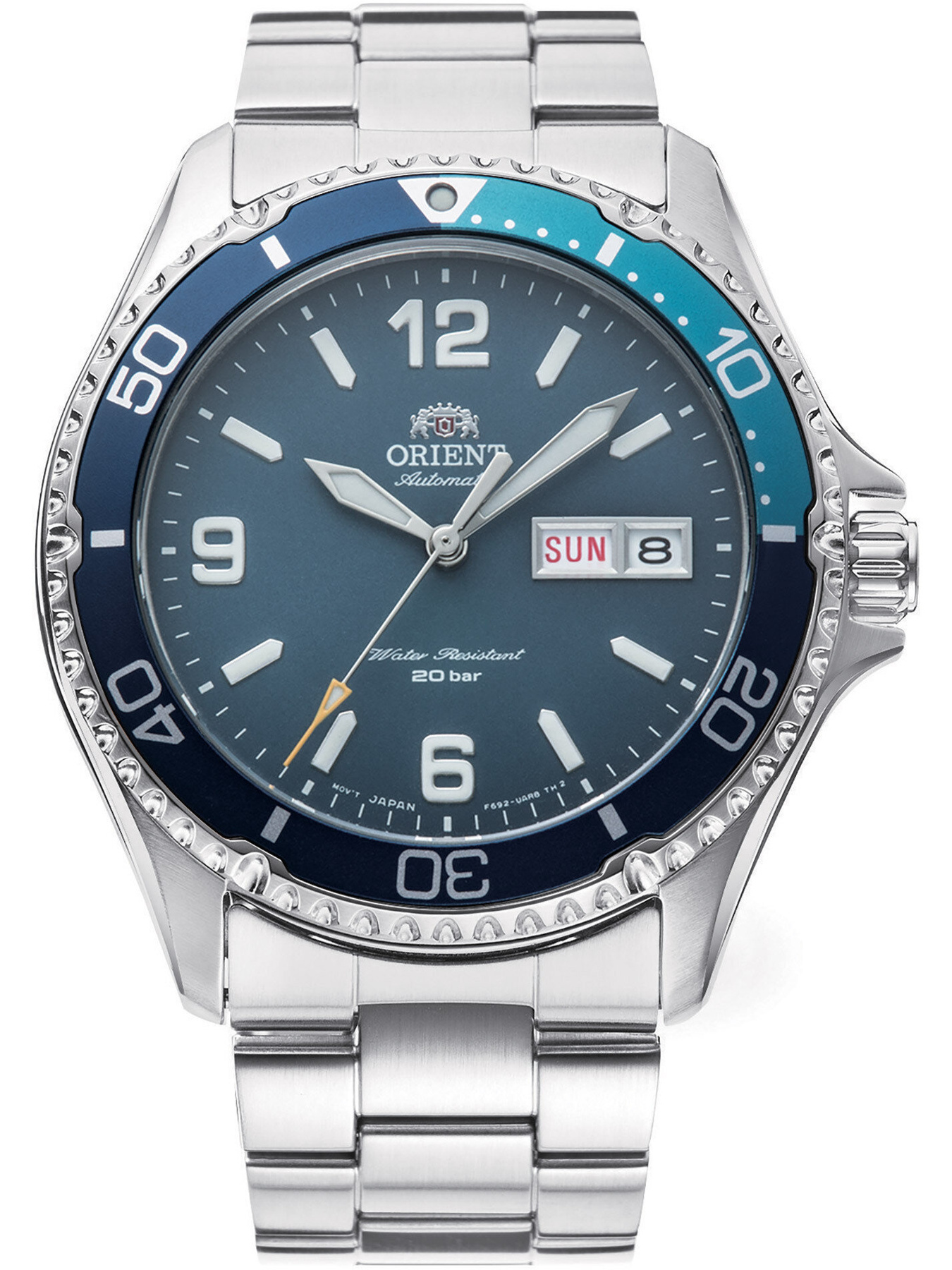 Pánské Hodinky Orient RA-AA0818L19B Stříbrné Sportovní 200M Na Den Chlapců