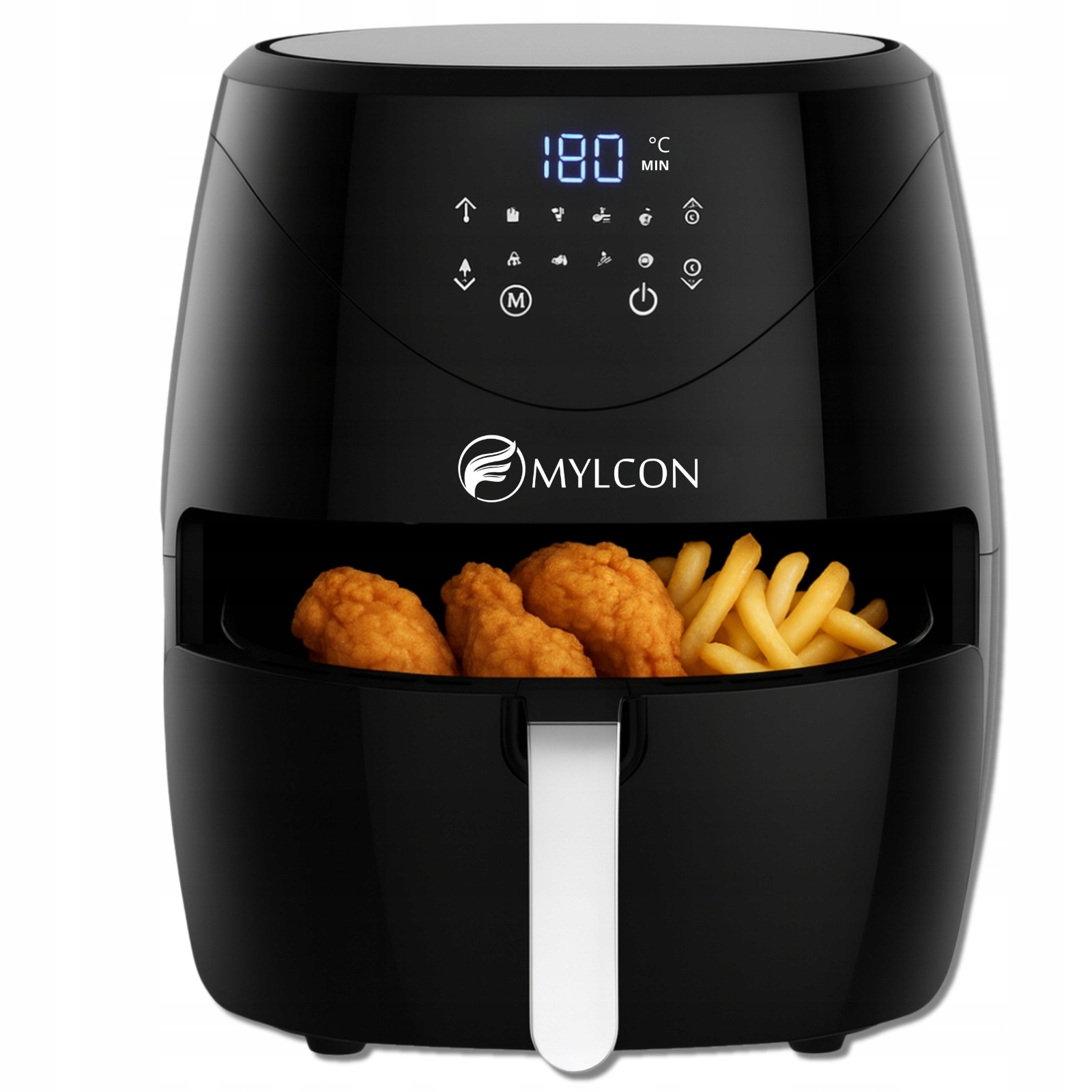 Frytkownica Beztłuszczowa Frytownica Duża 5L Air Fryer Mocna 1450W Mylcon