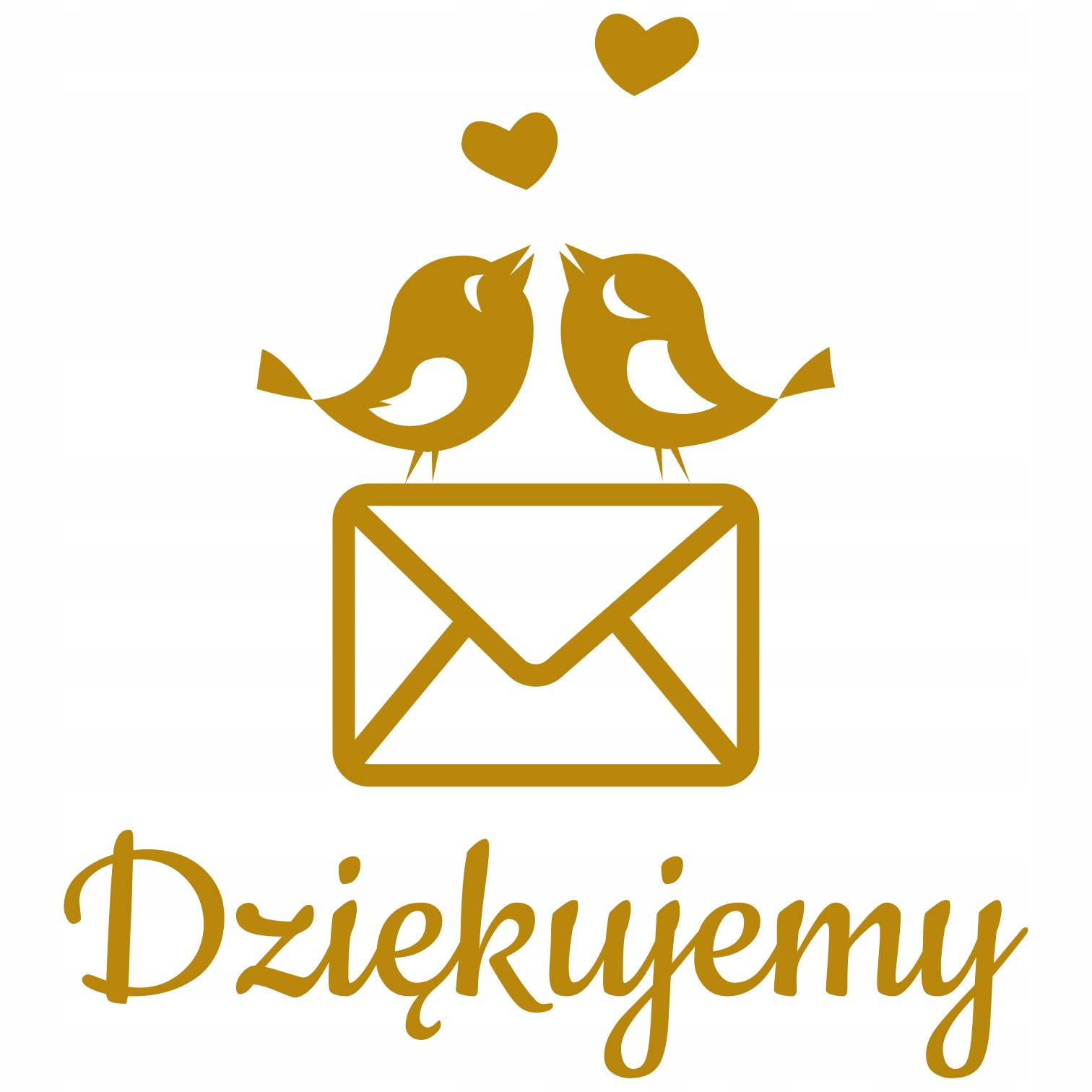 naklejka PODZIĘKOWANIA koperta dziękujemy 20x22cm