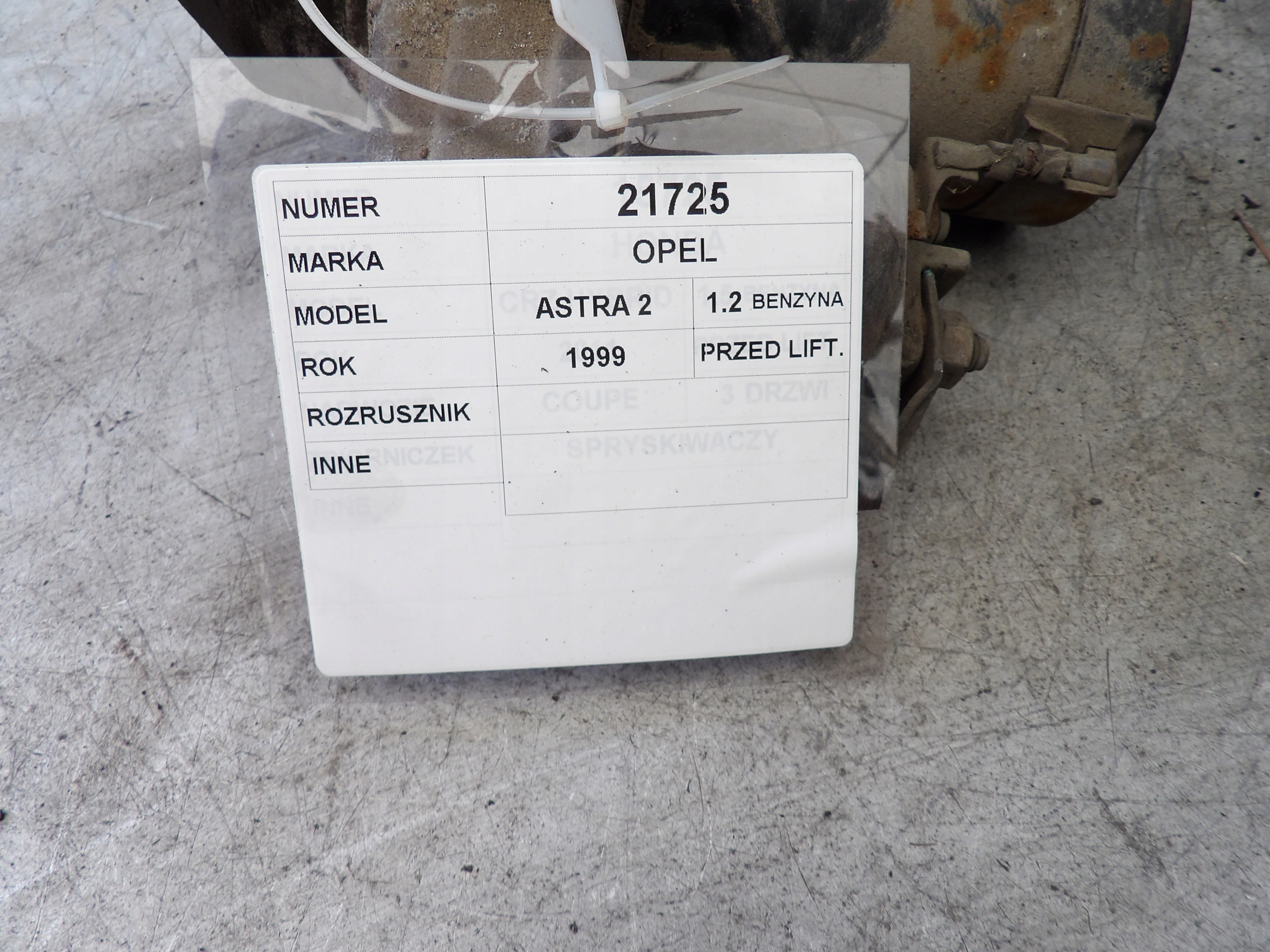 Opel Astra II G starter 09115192 D6RA293