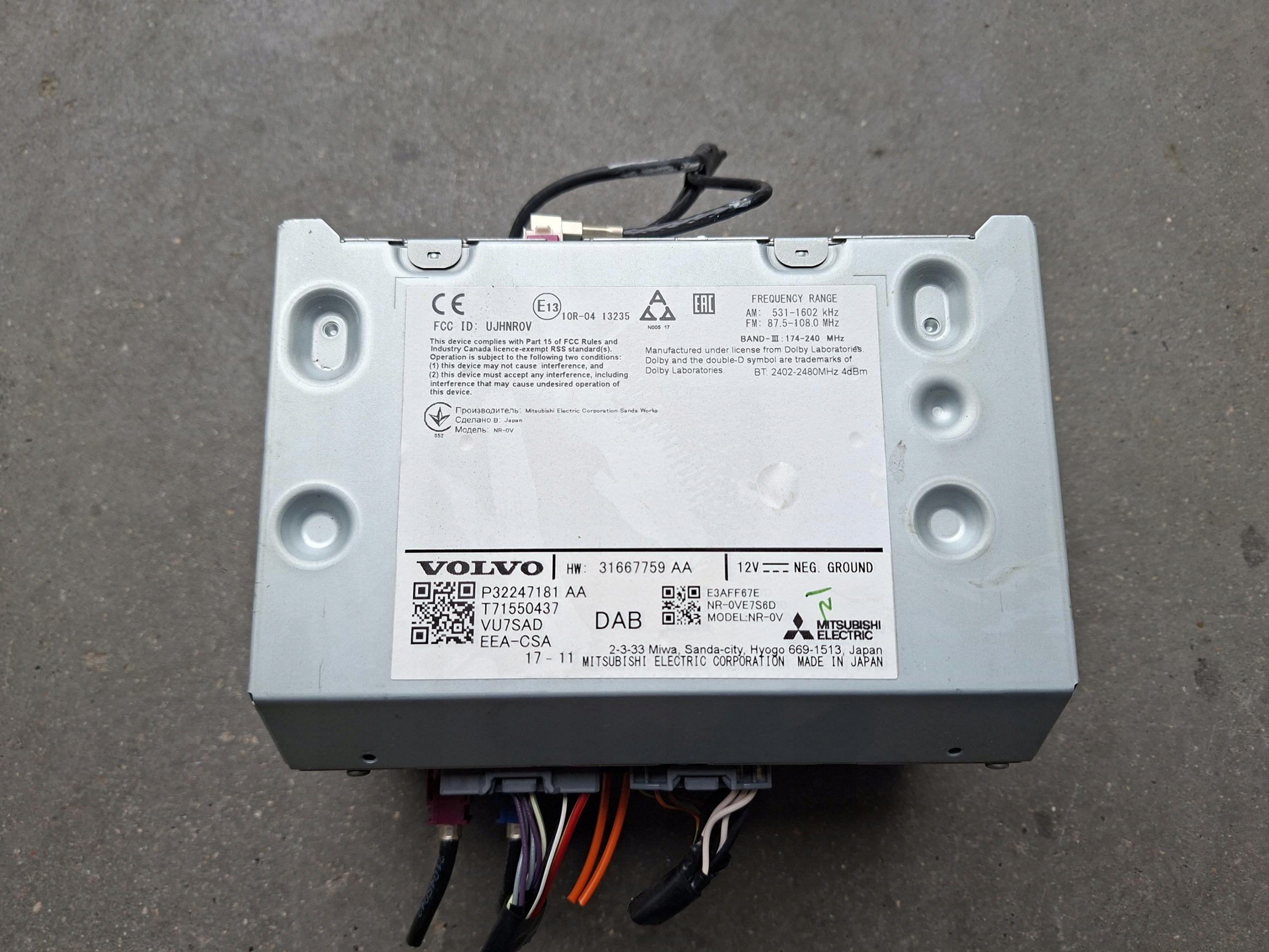 module RADIO navigation 32247181AA P32247181AA VOLVO S90 II V90