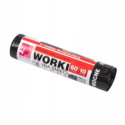 

Worki na śmieci z taśmą 60L, 10 szt. , mocne