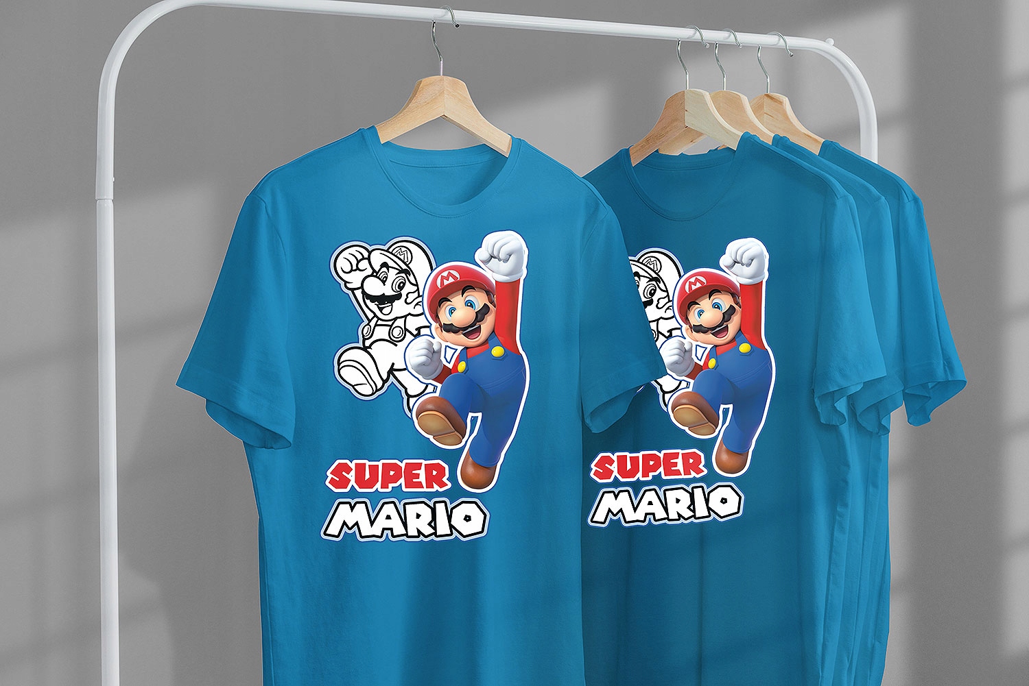 ZESTAW 3W1 KOSZULKA DLA DZIECI TATUAŻE NAKLEJKI SUPER MARIO BROS 152 JAKOŚĆ Marka inna