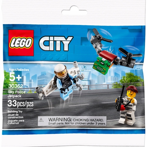 Lego City 30362 Policyjny plecak odrzutowy saszetka klocki minifigurka