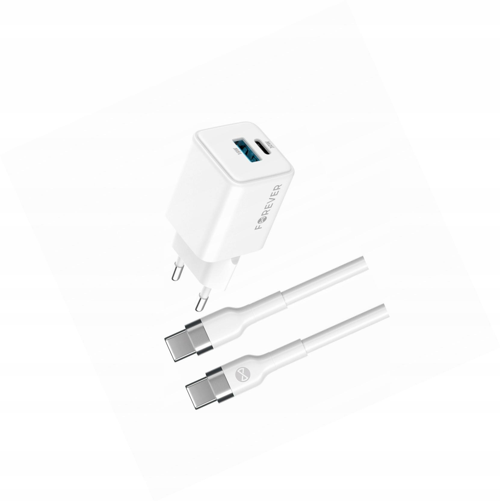 Szybka ładowarka GaN 30W 2 wejścia Usb i Usb-c z kablem do Nokia 3650