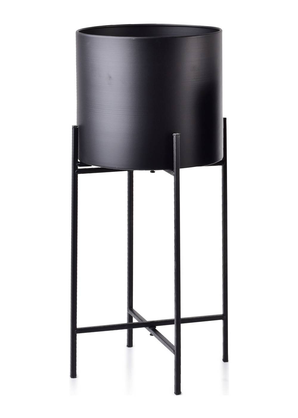 

Kwietnik z osłonką doniczka czarna metalowa loft