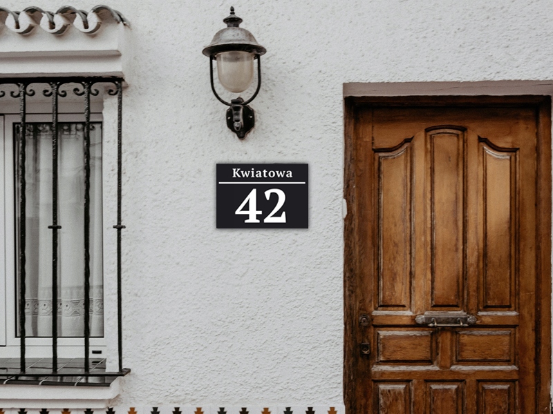 Numer domu podświetlany LED 40x30 cm KOLORY 12 V Marka Studio Efekt